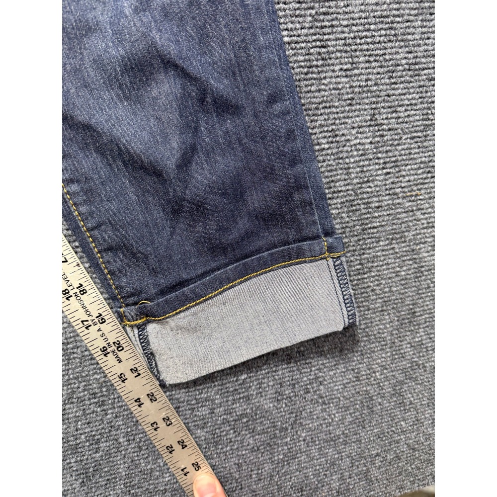 Polacio Jeans Capri Pants Women Size 13 Blue Good Embroidered Cuffed - Picture 7 of 8